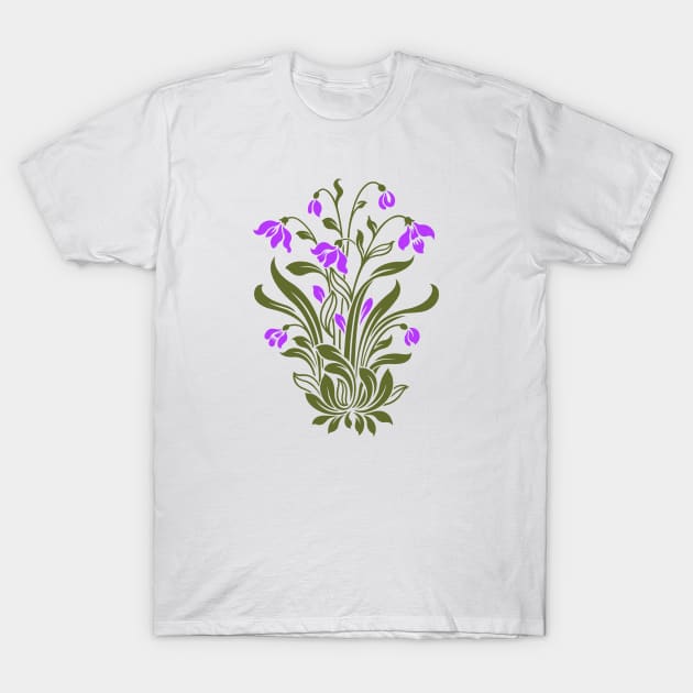 Purple Wildflowers T-Shirt by RTROstock